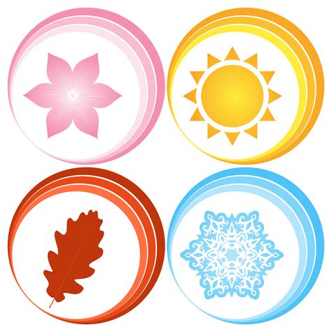 Symbols For Four Seasons Vector Clipart Image Free Stock Photo Images