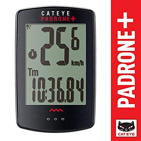 This model features a fully customizable dot display, simple navigation and contact: CAT EYE - Padrone Plus Wireless Bike Computer, Black ...