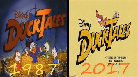 Ducktales 19872017 Theme Song Comparisonseparate♡• Youtube