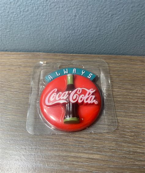 Vintage 1990s Always Coca Cola Round Logo Magnet New In Etsy