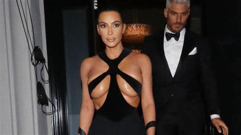 kim kardashian risks nip slip in revealing vintage thierry mugler gown fox news