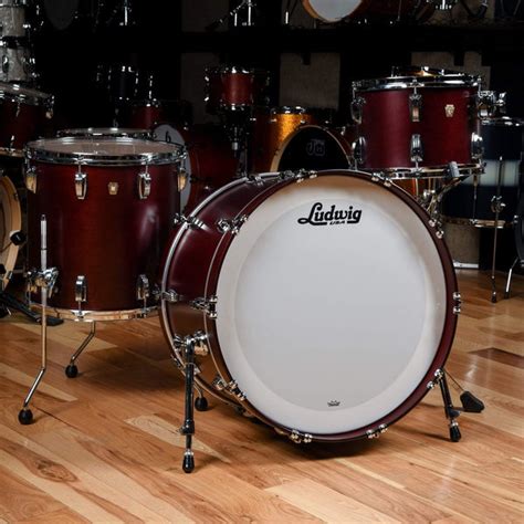 Ludwig Classic Maple 131624 3pc Drum Kit Cherry Satin Chicago