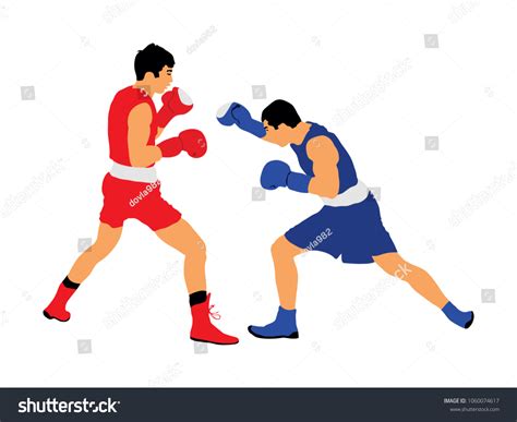 Two Boxers Ring Vector Silhouette Illustration Vector Có Sẵn Miễn Phí