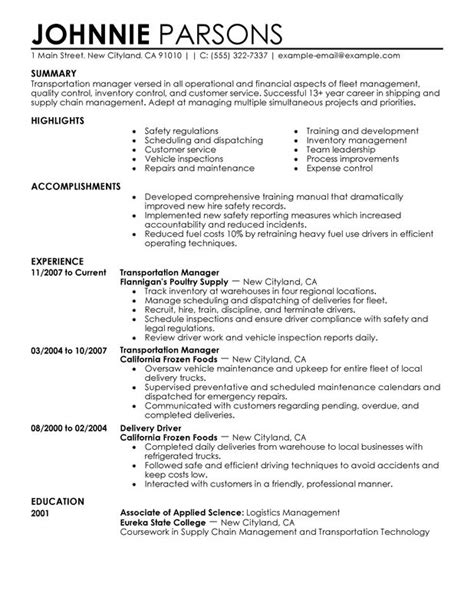 While resumes are generally one page long, most cvs are at least two pages long, and often much longer. Transportation Store Manager Resume Examples {Created by ...