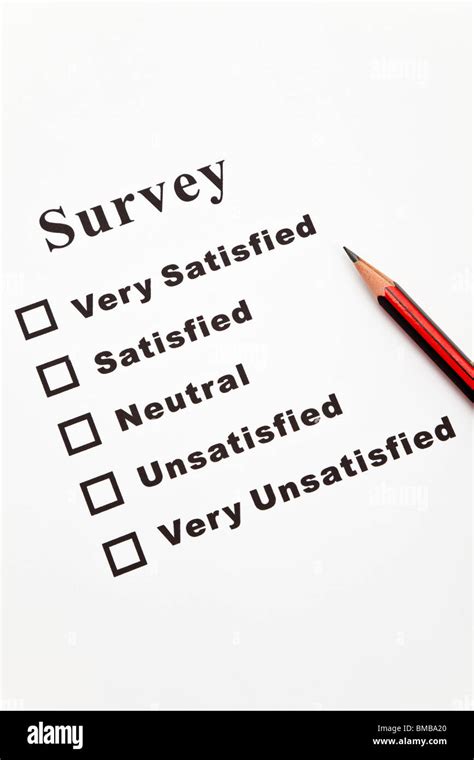 Survey And Questionnaire Business Concept Stock Photo Alamy