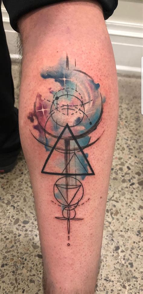 Geometric Watercolour Piece Done By Lydia At Chronic Ink Tattoos In