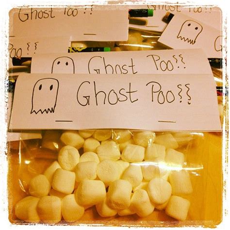 Halloween Treats For Students Just Use Marshmallows And Write Ghost