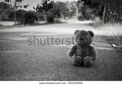 Teddy Bear Alone Sit Road Sad Stock Photo 506260000 Shutterstock