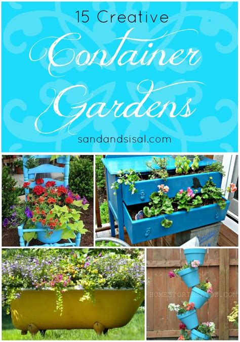 Creative Container Gardening Sand And Sisal Container Gardening