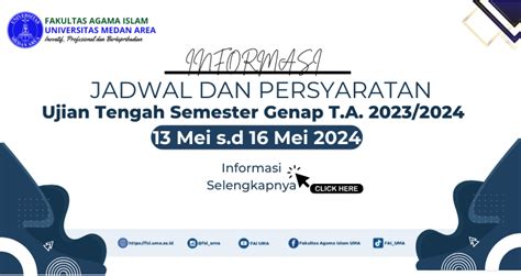 Jadwal Persyaratan Ujian Tengah Semester Genap Tahun Akademik 2023