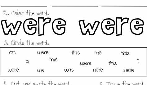 from sight word worksheet