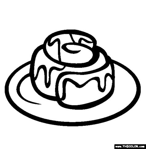 Cinnamon Roll Coloring Page Free Cinnamon Roll Online