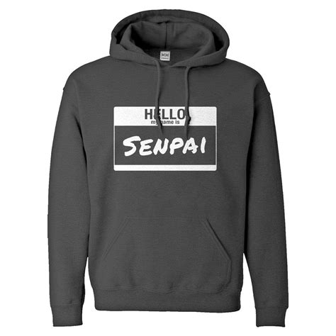 Hoodie Hello My Name Is Senpai Unisex Adult Hoodie Indica Plateau