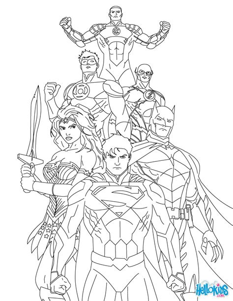 Feel free to print and color from the best 39+ justice league coloring pages at getcolorings.com. Justice league of america coloring pages - Hellokids.com