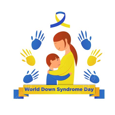 World Down Syndrome Vector Hd Png Images World Down Syndrome Day With Mother And Son On