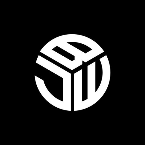 Bjw Letter Logo Design On Black Background Bjw Creative Initials