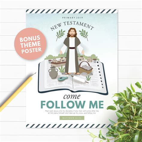 2019 Lds Primary Come Follow Me New Testament Monthly Posters The
