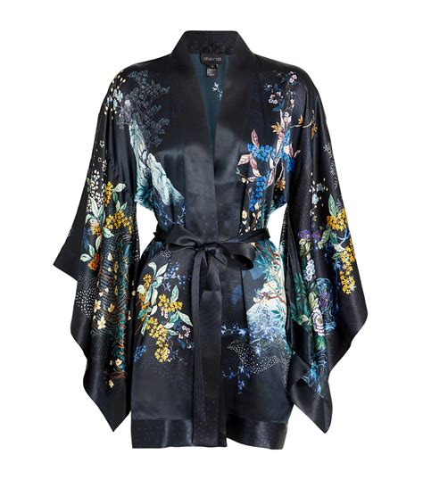 Meng Floral Silk Short Kimono Harrods Us