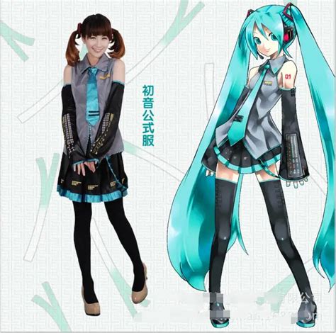 Buy 2017 New Vocaloid Miku Hatsune Cosplay Costume Kit