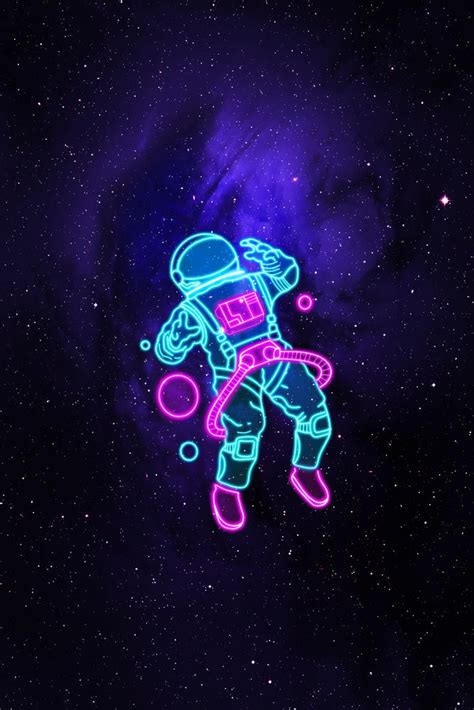 Space Astronaut Art Print By Svhvisuals Astronaut Wallpaper Wallpaper Iphone Neon Astronaut Art