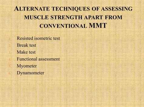 Manual Muscle Testing Mmt