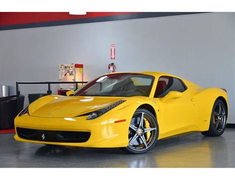 2014 Yellow Ferrari 458 Spider Base Convertible
