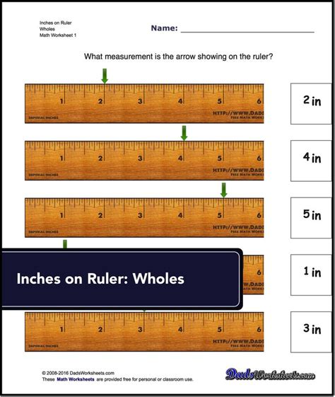 Worksheets For Measuring Length On An Imperial Inch Ruler From Zero