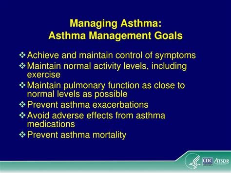 Ppt Managing Asthma Asthma Management Goals Powerpoint Presentation