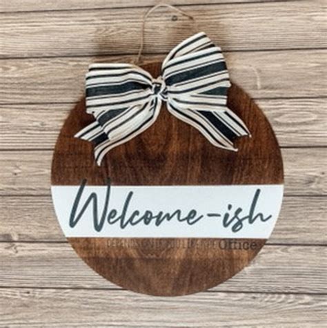 Front Door Welcome Signs The Office Personalized Options Etsy