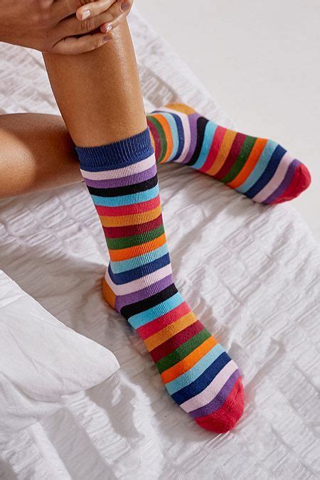 Rainbow Stripe Tube Socks Striped Tube Socks Tube Socks Womens Tights