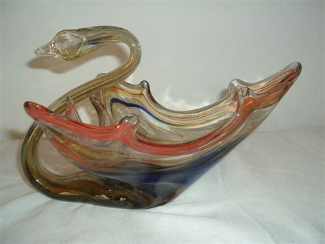 Vintage Murano Blown Glass Swan