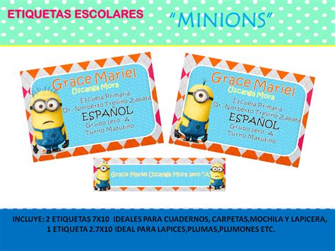 Check spelling or type a new query. D&M CREACIONES: ETIQUETAS ESCOLARES "MINIONS"