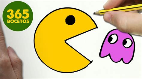 Como Dibujar Un Pac Man Kawaii Paso A Paso Dibujos Kawaii Faciles