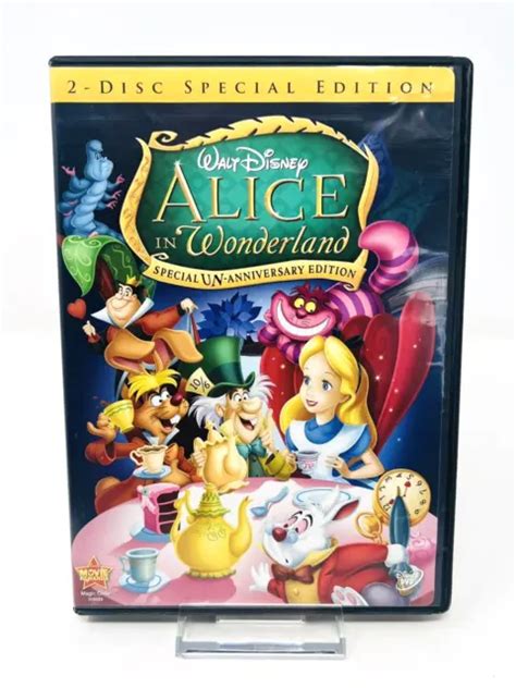 Disney Alice In Wonderland Dvd 2010 2 Disc Set Special Un Anniversary