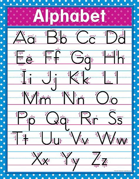 Traditional Printing Chart Preschool Labels Preschool Charts