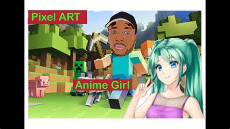 Minecraft Anime Girl Pixel Art