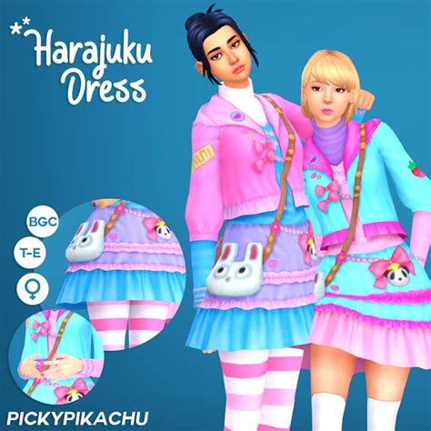 Harajuku Dress Harajuku Dress Sims 4 Sims