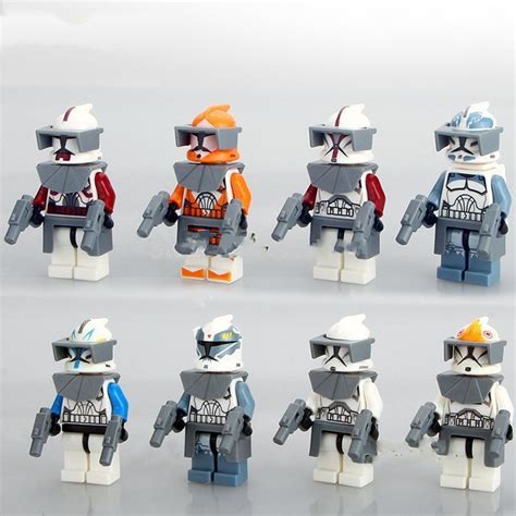 8x Minifigures Star Wars Rex Fox Wolfpack Clone Storm Trooper 2020 Fit