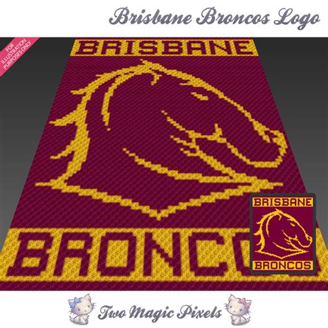 See more ideas about brisbane broncos, broncos, brisbane. Brisbane Broncos Logo crochet blanket | TwoMagicPixels