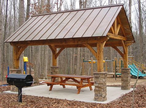 Design the perfect kitchen online! Log Frame Pavilion | Timber Frame Pavilion Plans | pergola ...