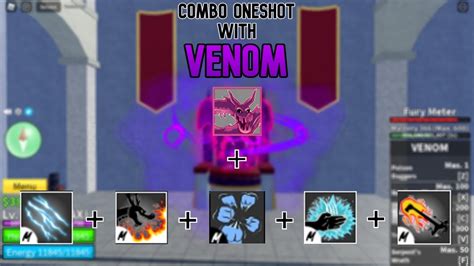 Combo Oneshot With Venom And All Melee Blox Fruits Youtube