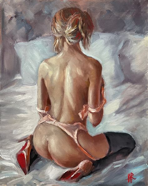 Erotic Art NUDE Original Oil Painting Female Nude Nude Wall Etsy