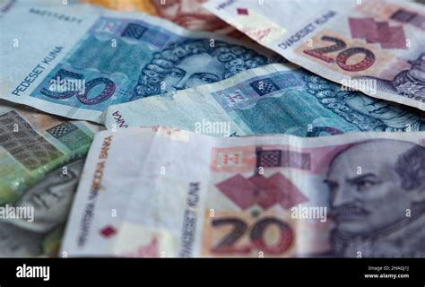 Kuna Is The Croatian Currency Close Up Shot Stock Photo Alamy