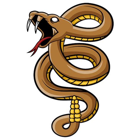 Premium Vector Scary Viper Snake Mascot Cartoon