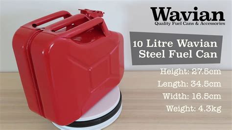10 Litre Wavian Steel Fuel Can One Minute Guide Youtube