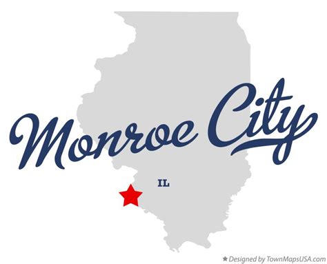 Map Of Monroe City Il Illinois