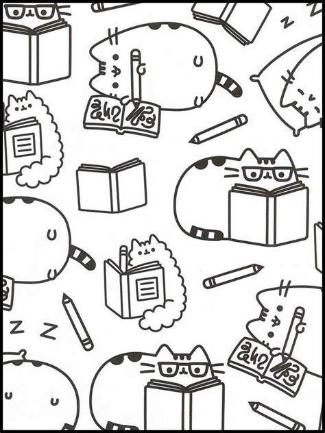 Pusheen 67 Printable Coloring Pages For Kids Pusheen Coloring Pages