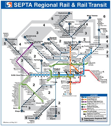 Septas Rail Lines Map