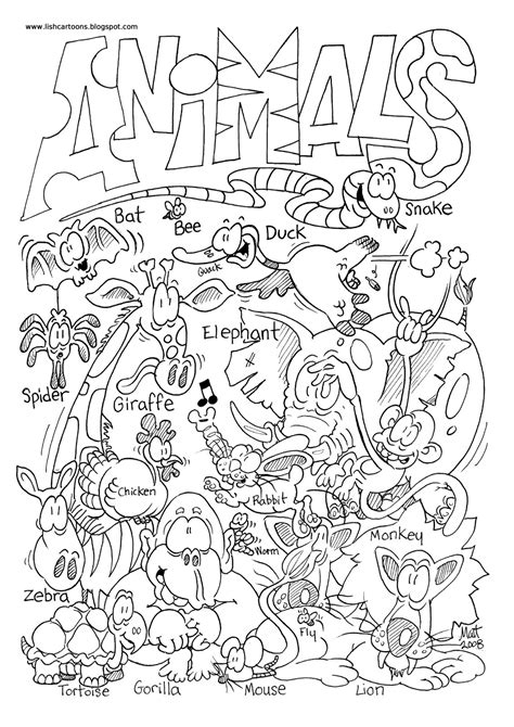 Printable Zoo Animal Coloring Pictures