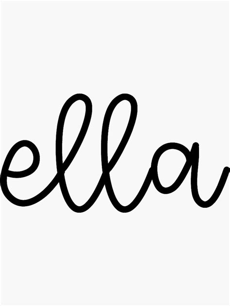 Ella Name Calligraphy Sticker By Digitalbridget Redbubble
